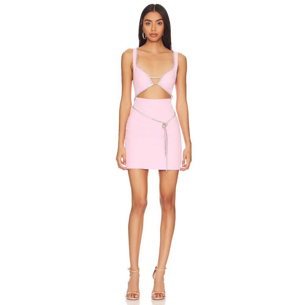 NEW MAJORELLE Matteson Mini Dress, PINK Size Medium - Revolve Best Seller